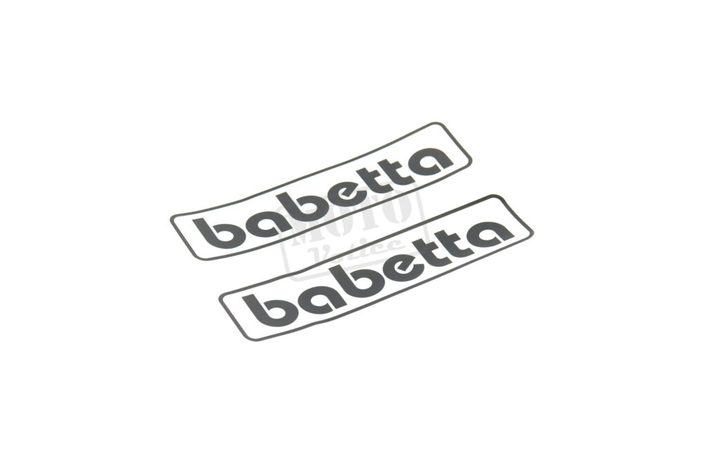 Samolepka na nádrž černá s nápisem "babetta" 2ks Babetta