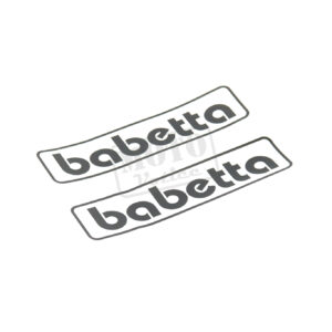 Samolepka na nádrž černá s nápisem "babetta" 2ks Babetta