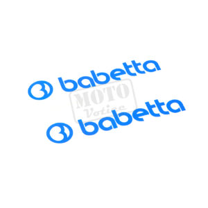 Samolepka na nádrž modrá s nápisem "babetta" 2ks Babetta