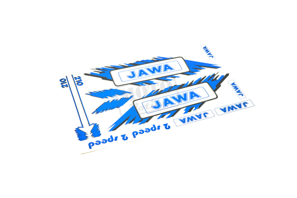 Sada samolepek modrá "JAWA" Babetta