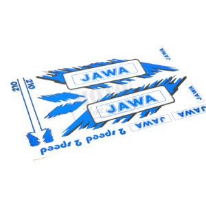 Sada samolepek modrá "JAWA" Babetta