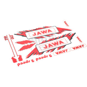 Sada samolepek červená "JAWA" Babetta