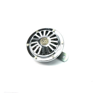 Klakson 6V chrom mřížka (s kytičkou, černá záda, se znakem ČZ) Originál JAWA, ČZ