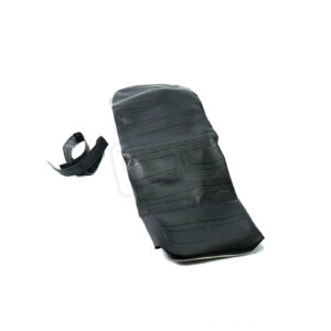 Potah sedla černý s bílým lemem a s prolisy JAWA 634