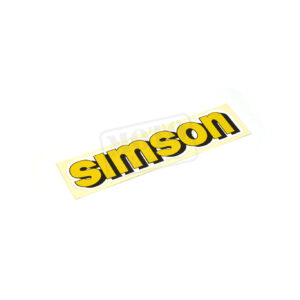 Samolepka/nálepka na nádrž žlutá s nápisem "SIMSON" Simson Enduro, Elektronik