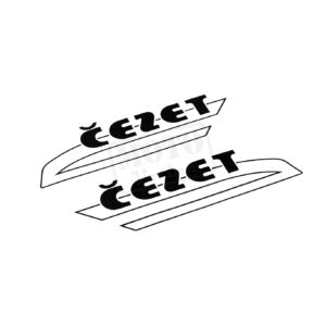 Samolepka/nálepka na nádrž sada černé ČZ 487-488