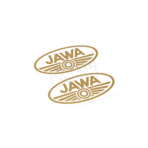 Samolepka/nálepka UNI 100X50 zlatá sada JAWA