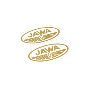 Samolepka/nálepka UNI 100X50 zlatá sada JAWA FJ