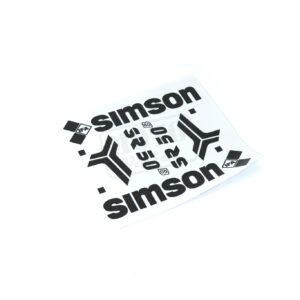 Sada samolepek/nálepek "SR 50" na přední revmaplech a na rám černá Simson SR 50