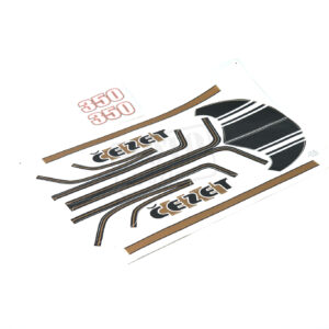 Sada samolepek/nálepek "ČEZET 350" černo-zlaté ČZ 350