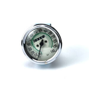 Tachometr s (Chrom rámečkem) do 140km (zelený ciferník) JAWA, ČZ