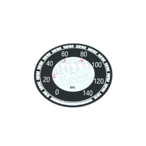 Ciferník tachometru černý do 140km JAWA Panelka Sport, Kývačka 250, 350, ČZ 250