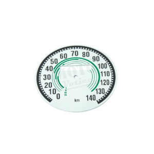 Ciferník tachometru zelený do 140km JAWA Kývačka 250, 350