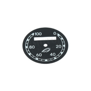 Ciferník tachometru černý Do 100km (VDO) ČZ 125, 150 B, T, C, 501, Manet 90