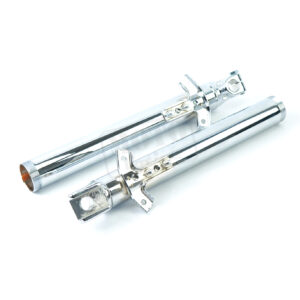 Přední kluzáky spodní chrom pár (uchycení na 2 šrouby) JAWA Kývačka, Panelka 250, 350