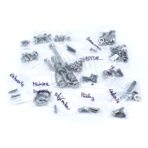 Sada šroubů na celý motocykl na šasí kompletní leštěná nerez JAWA ROBOT 100