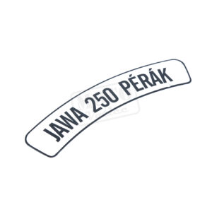 SPZ na přední blatník (oblé rohy) bílá s nápisem "JAWA PÉRÁK 250" Pérák 250