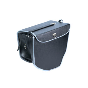 Brašna mezi sedlo a řidítka černá s šedým lemem ČZ 501, 502 - CZ