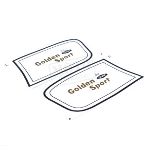 Samolepka/nálepka "Golden Sport" na nádrž ZLATÉ Pionýr 23 (Mustang) Golden Sport