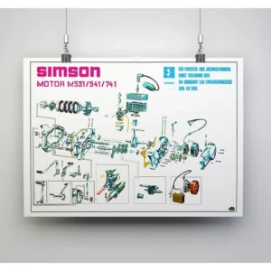 Plakát motoru Simson (68x48cm) Simson