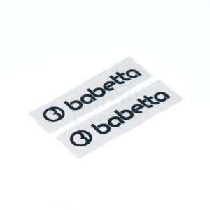 Samolepka/nálepka na nádrž černá s nápisem "Babetta" 2ks Babetta
