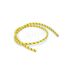 Vysokonapěťový kabel na svíčku opletený žlutý délka 0,5 m JAWA, ČZ, Stadion