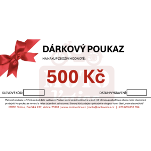 Dárkový poukaz v hodnotě 500Kč - POSLÁNÍ E-MAILEM